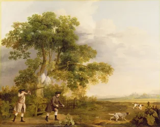 Zwei Herren beim Schießen